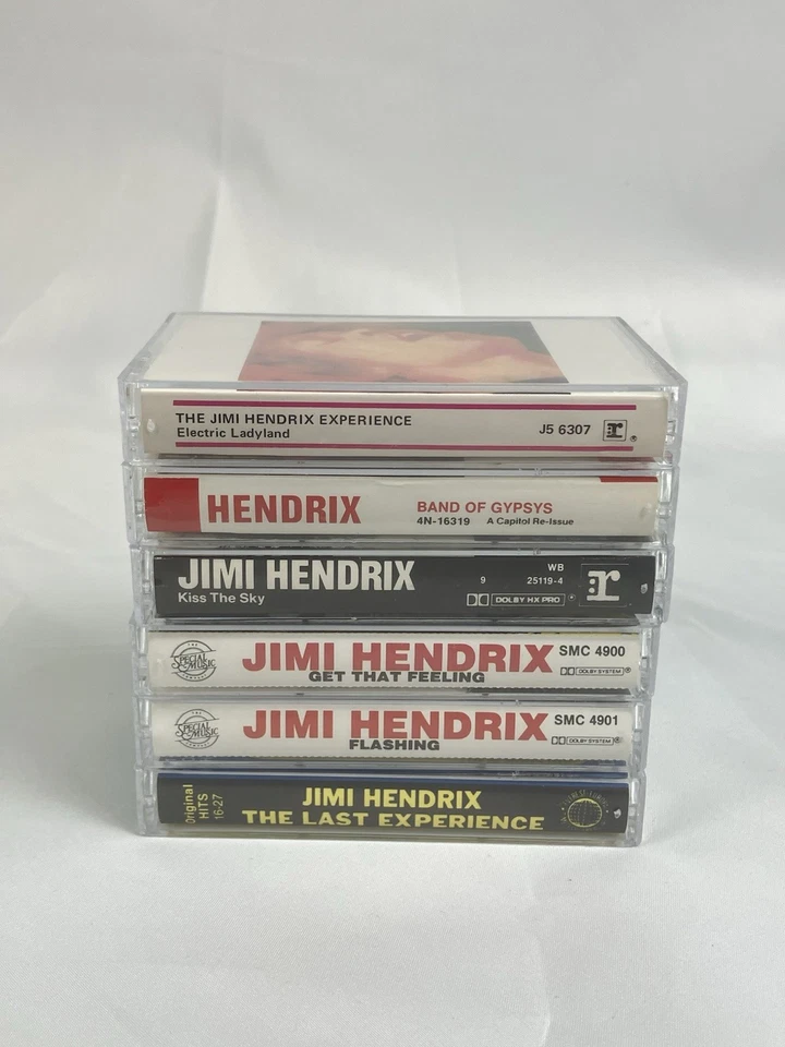 JIMI HENDRIX Cassette Tape Lot x6 Landlady Gypsys Kiss Sky Feeling Flashing Last - Image 2 of 4