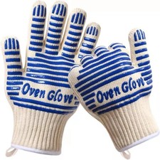 1 Pair Kitchen BBQ Oven Gloves Heat Proof Silicon Handler Mitts Hot Surface
