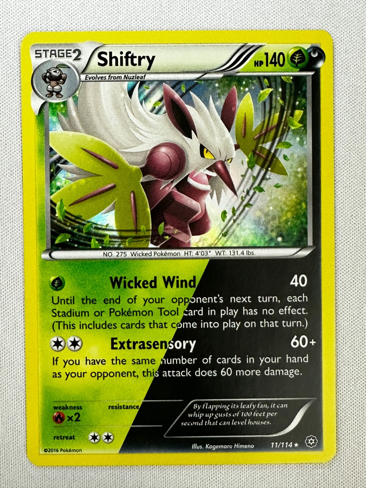 Shiftry XY - Steam Siege 11/114 Holo Holo Rare NM