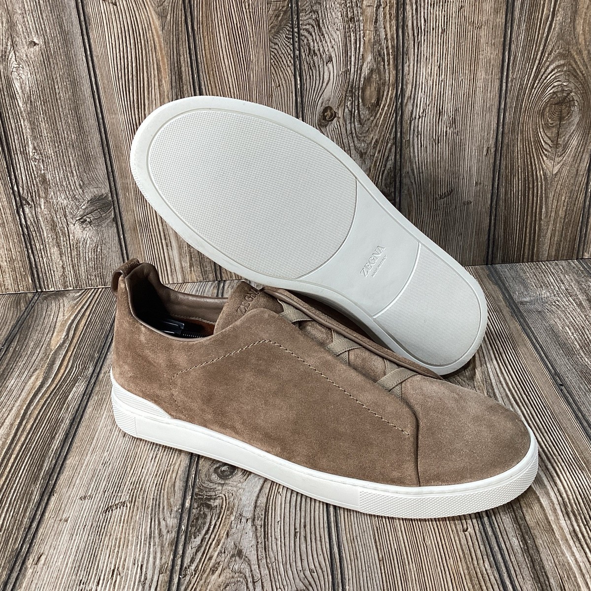 【SALE，豊富な】 【TS0823？】未使用 ZEGNA スニーカー S4667Z PAN 7+US 箱 袋付き 　ブルー