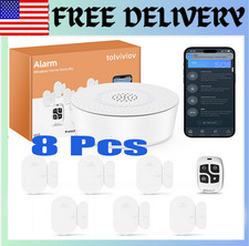 8Pcs WiFi Door Alarm DIY Wireless Security System for Smart Home APP Alerts