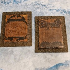 Rustic Country Kitchen Recipe Plaques Set of 2 Wooden Wall Decor Farmhouse