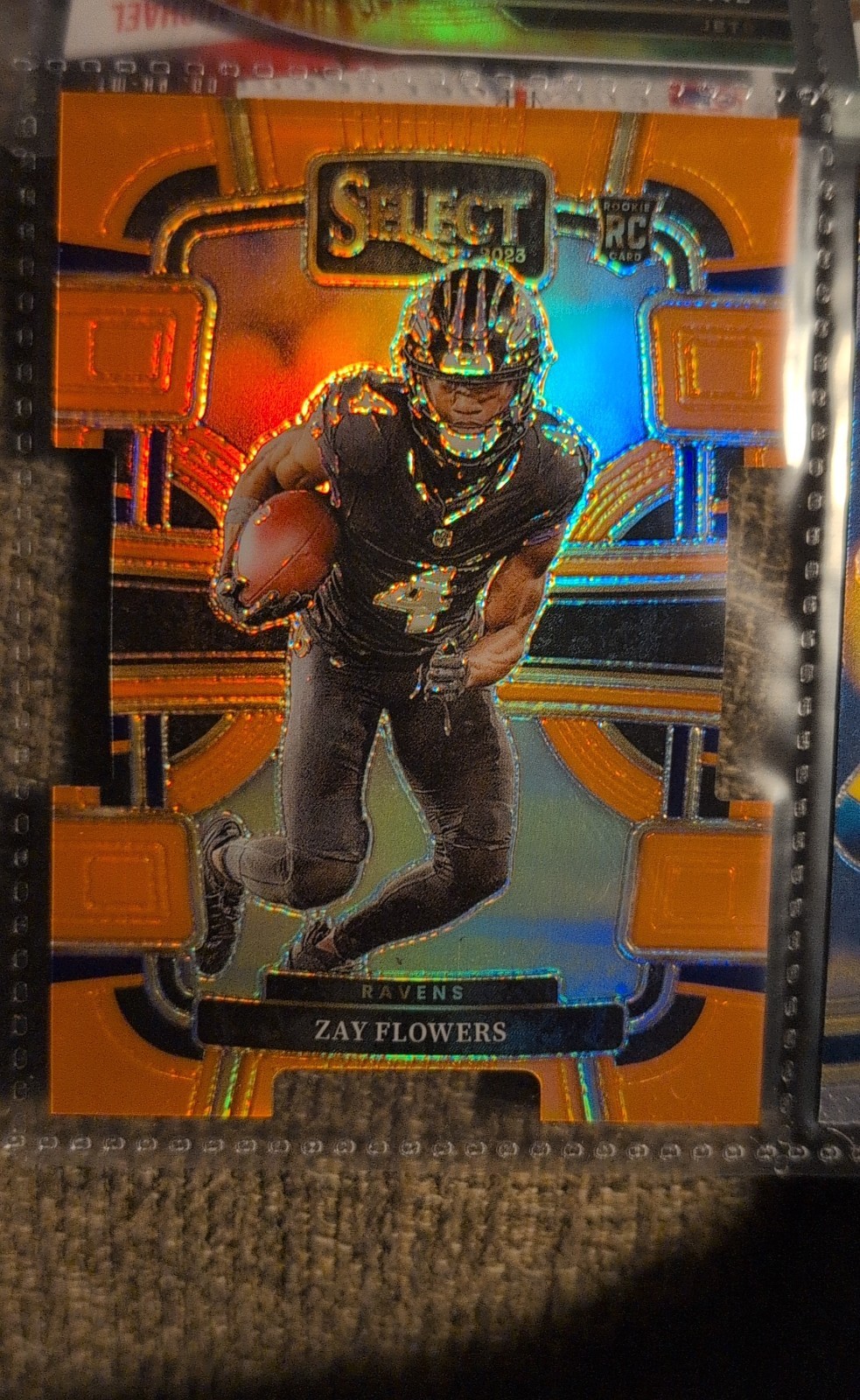 2023 Panini Select - Concourse Zay Flowers #8 Orange Prizm Die-Cut 79/499 (RC)
