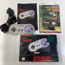 Official w/poster & Box Super Nintendo SNES Controller SNS-005 Tested