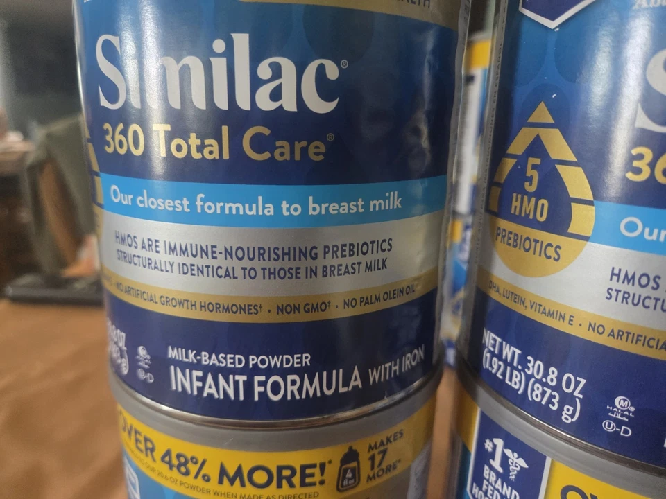 Fórmula infantil 4 latas Similac 360 Total Care sin OGM con hierro 30,8 OZ caducidad 27/04 Foto 4 de 4