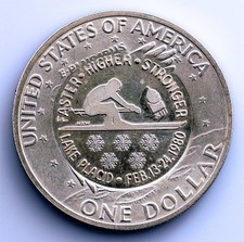 EU-RESELLO GIOCHI DI LAKE PLACID, su 1 dollaro. 1971. Sc / UNC argento 24,5 g