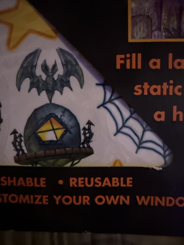 2001 reusable/washable Halloween extreme window themes window decorating kit - Picture 18 of 18