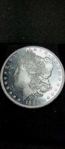 1884 CC BU Gem Morgan Silver Dollar UNC MS Grade DMPL U.S. Mint Rare Key Coin