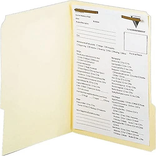 Manila Fastener Folders, Letter Size, 1 Fastener, 1/3 Cut, 50/BX (FM210) - Image 2 of 3