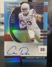 2020 Panini Prizm Draft Cameron Dantzler Auto /30 Rookie RC #188 Mississippi St