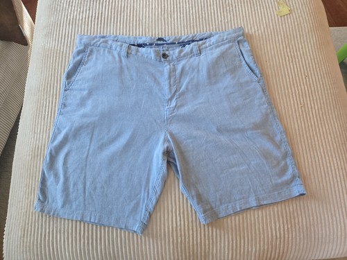 Tommy Bahama Shorts Mens 44 Blue Heather Linen Blend Beach Coastal Relaxed 9.5" - Picture 3 of 8