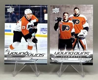 2024-25 Upper Deck Young Guns  #484 Jett Luchanko & #496 Michkov/Fedetov Flyers