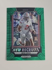 Emeka Egbuka Rc 1/49 2025 Panini Prizm Draft Picks New Recruits Green Pulsar #12