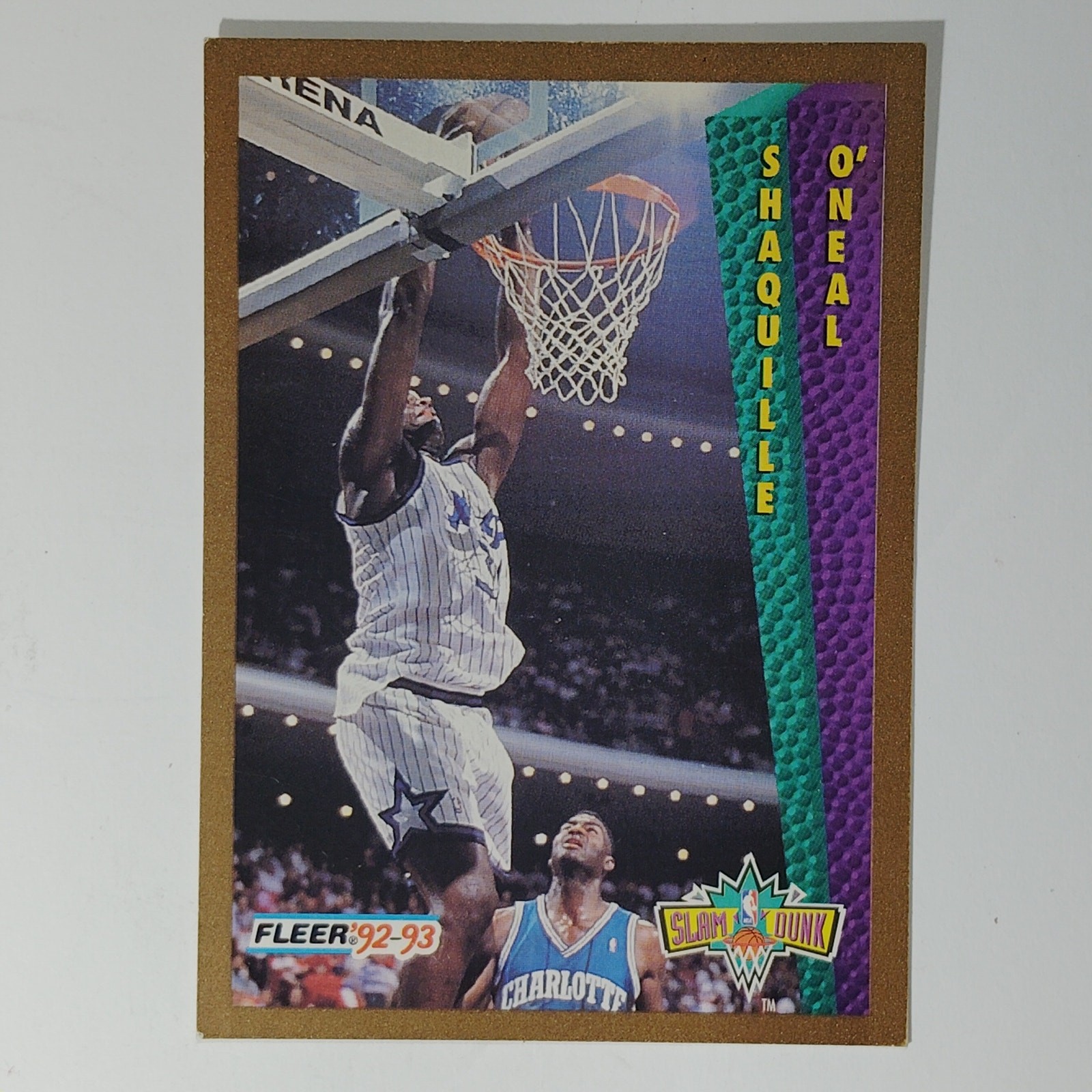 1992–93 Fleer Shaquille O’Neal #298 – Slam Dunk – Orlando Magic