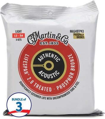 Martin MA540T Authentic Acoustic Lifespan 2.0 Treated 92/8 Phosphor Bronze