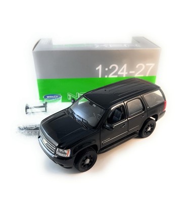 WELLY 1:24-27 2008 CHEVROLET TAHOE UNMARKED POLICE VERSION BLACK