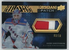 2021-22 Upper Deck SPx Black Obsidian Patch Gold Igor Shesterkin 3/10