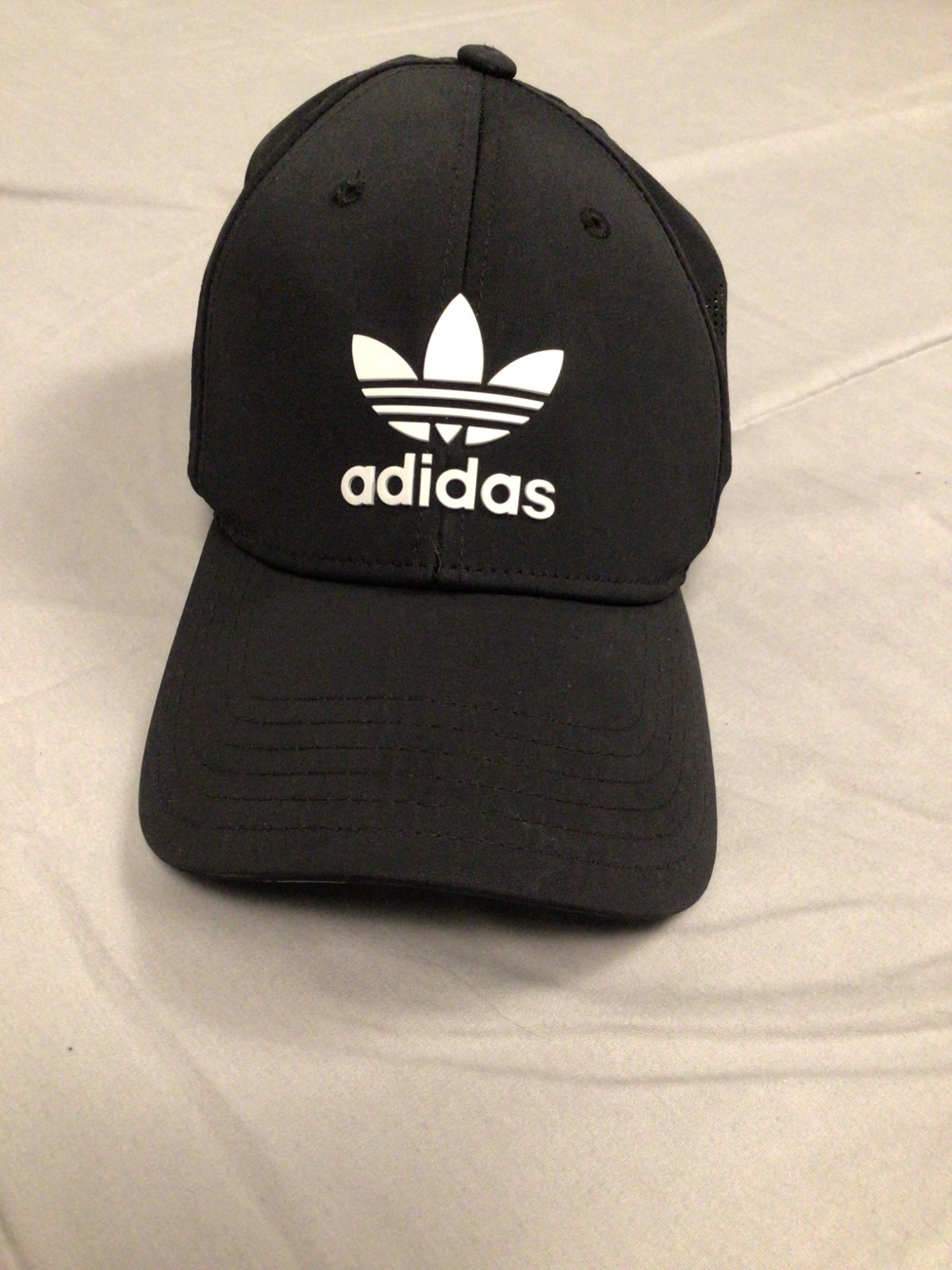 Adidas Baseball Cap Mens One Size Black Trefoil Logo Adjusta