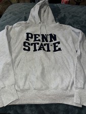 VTG Penn State Nittany Lions Champion Reverse Weave Spell Out Hoodie Size M