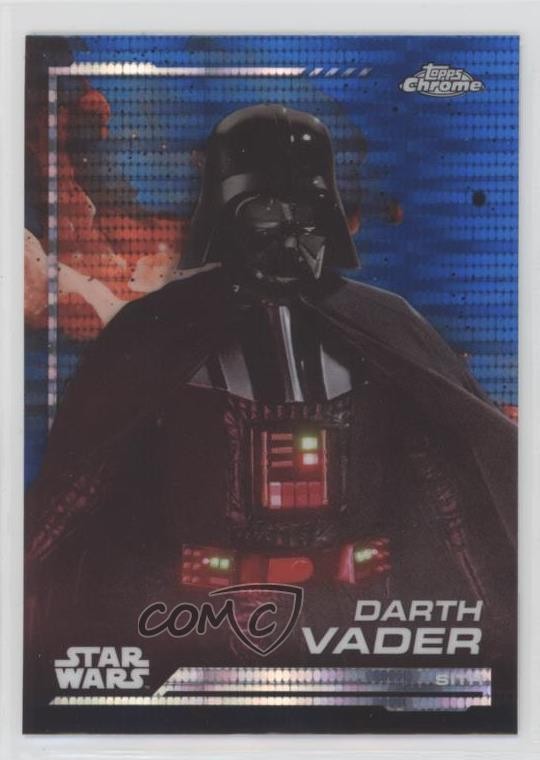 2024 Topps Chrome Star Wars Blaster Blue Pulsar Refractor Darth Vader #66 11s9
