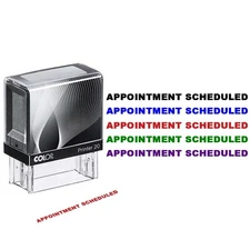 APPOINTMENT SCHEDULED Self-Inking Stamp – 9/16" x 1-1/2" Impression