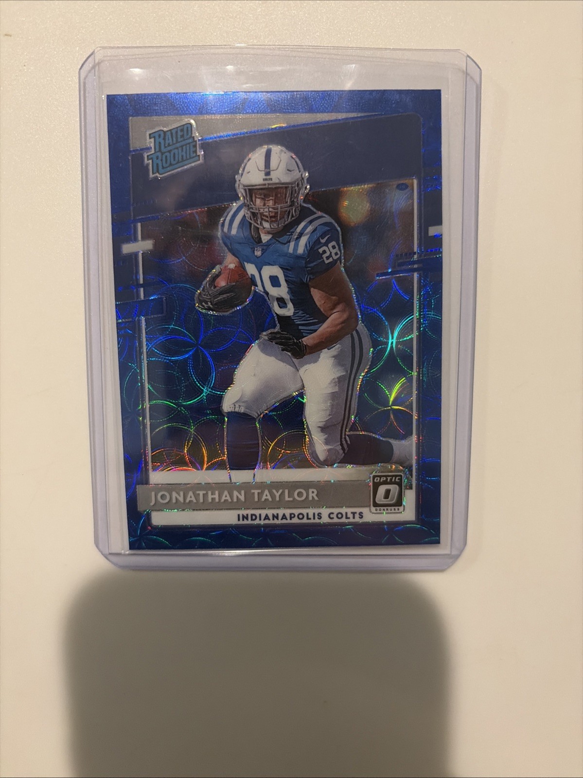 2020 Panini Donruss Optic - Rated Rookie Jonathan Taylor #167 Blue Scope Prizm