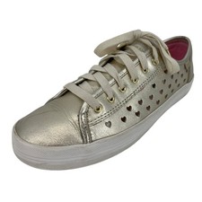 Tenis Keds Kate Spade para mujer 9 oro champán corazón perforado