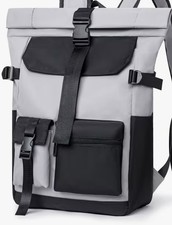 Moderner Rolltop-Rucksack – Urban, Funktional & Wasserdicht (Dunkelgrau)