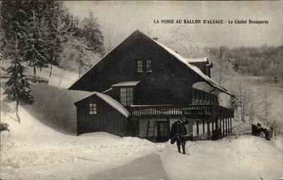 CPA Lothringen Vosges, La Neige au Ballon d'Alsace, Chalet Bonaparte - 5012173