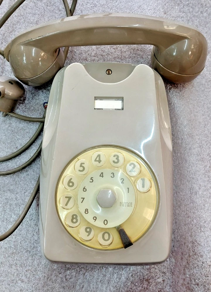 TELEFONO SIP A DISCO FISSO ANNI 60/70 VINTAGE ghiera anni 80 UK
