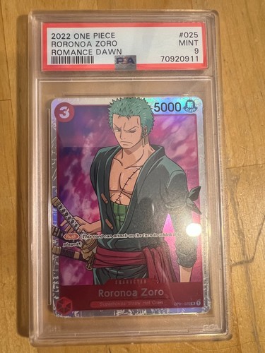 Roronoa Zoro graded PSA 9 for sale on eBay