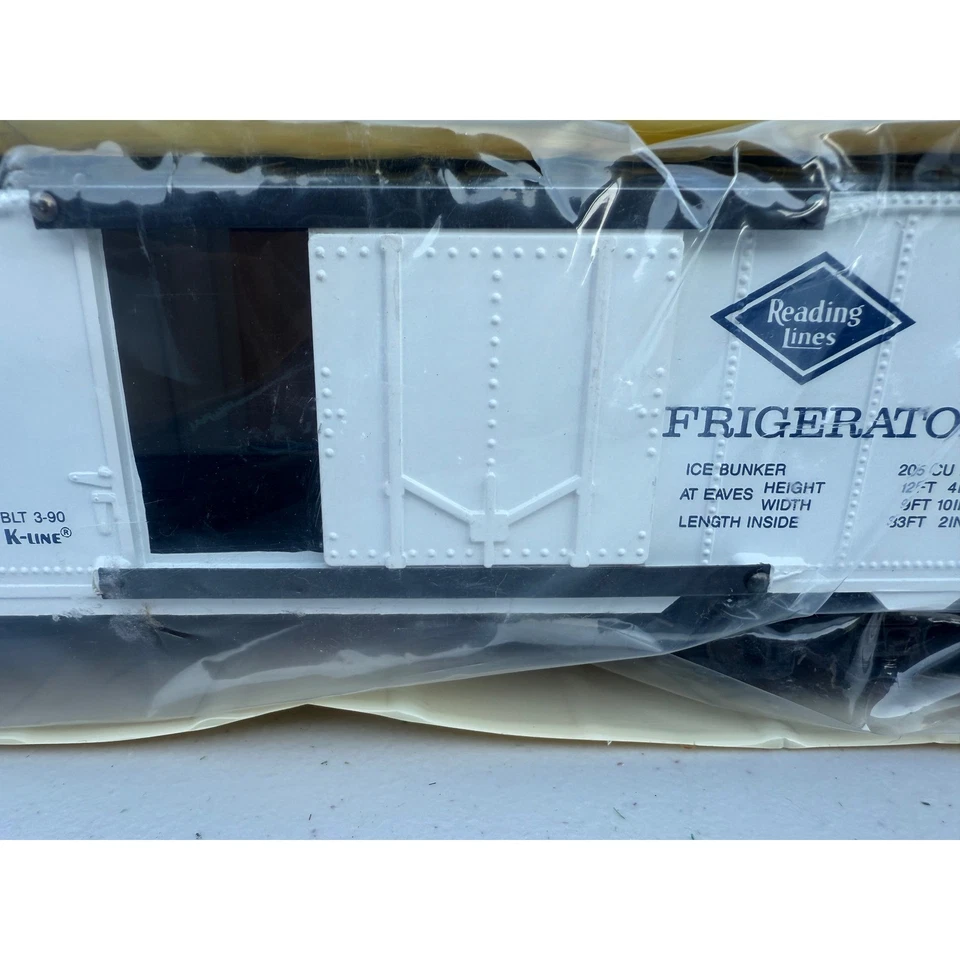 K-Line Electric Trains O/027 Gauge MRBX 7504 Reading Lines Refrigerator Car New - Image 3 of 4