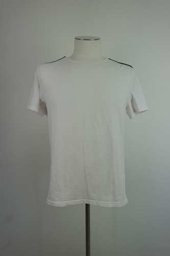 Moschino, MOSCHINO T-Shirt Homme Blanc Coton Vintage Logo Manches Courtes S
