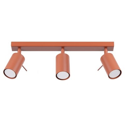 Modern Deckenlampe RING 3L 3-flammig Stahl Roter Ocker GU10 LED SOLLUX LIGHTING