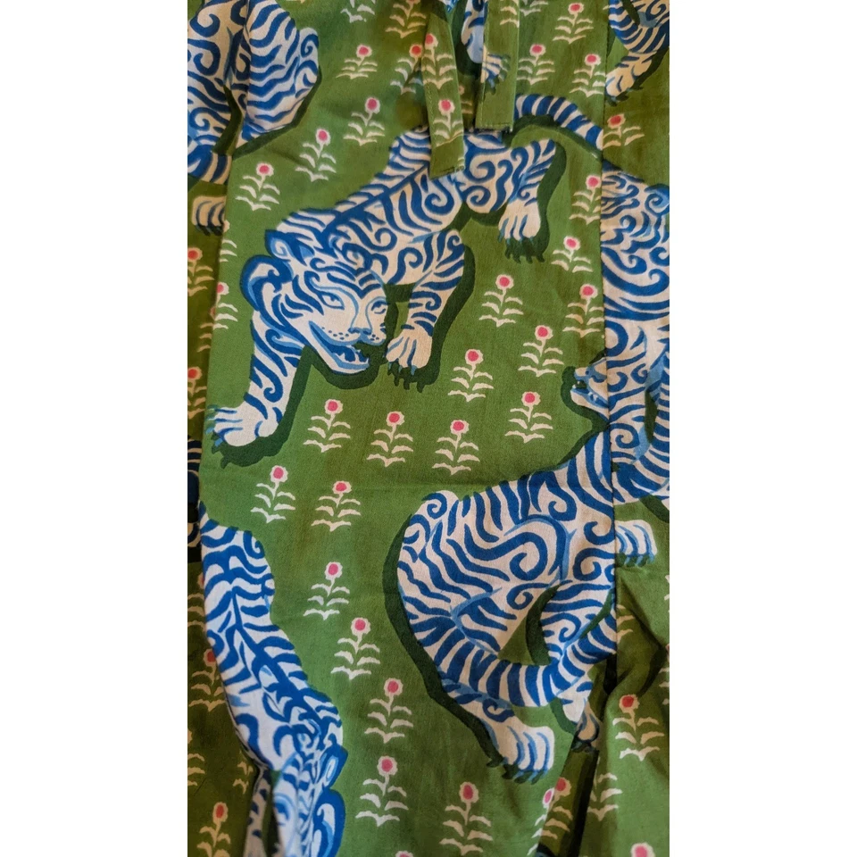 Pantalones Cortos de Salón PrintFresh X Lime Ricki Estampado de Tigre Verde Azul 2X Talla Grande Foto 3 de 4
