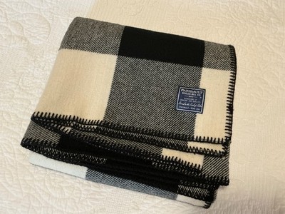 Faribault Woolen Mills 100% wool Oversized Buffalo Check throw