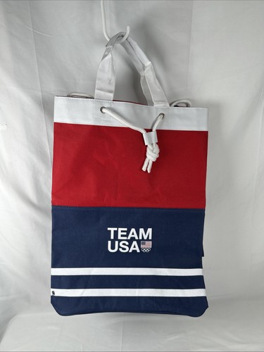 Vintage 1996 USA Olympics Team Bag Sack One Strap Tote Red White Blue Large
