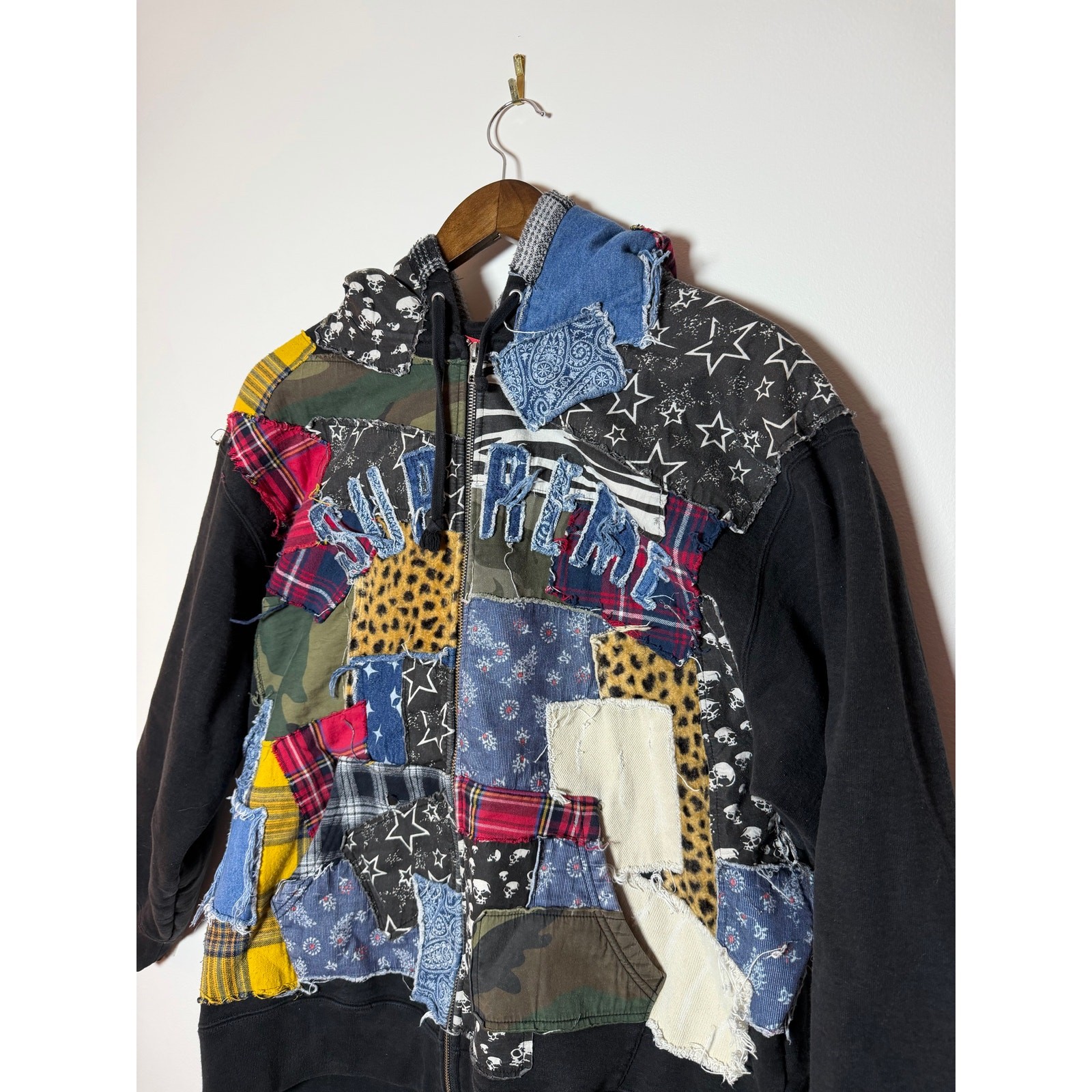 Supreme patchwork zip up jacket - image 2