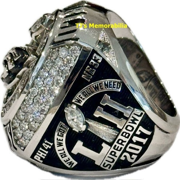 2017 PHILADELPHIA EAGLES SUPER BOWL LII CHAMPIONS CHAMPIONSHIP RING ...