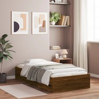 Bettgestell Mit Schubladen Braun Eichen-Optik 75X190 Cm