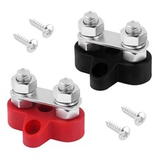 2PCS M8 Dual Studs 80A Power Distribution Block for 12V Automotive Marine Use