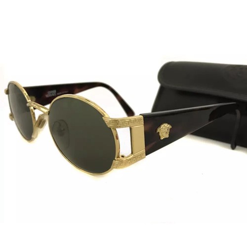 GIANNI VERSACE Medusa MOD S60 Eyewear Sunglasses Brown/Yellow Gold