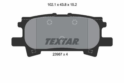 Bremsbelagsatz Scheibenbremse Hinterachse für TOYOTA LEXUS HIGHLANDER / KLUGER
