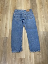 Levis 505 Mens 38x30 Vintage Regular Fit Straight Leg Light Wash Jean