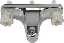 Mobile Home RV Tub Shower Faucet 2 Handle Chrome Vintage Center Set 33156X New