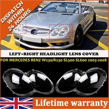 Front Headlight Lens Shell Cover For Mercedes Benz W230 R230 SL500 SL600 03-08