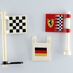 LEGO 8144 rac022s Michael Schumacher Minifig + Trophy Flags Nameplate VG