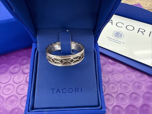 ❤️Anillo de boda Tacori oro blanco 18k 7,19 mm 7,1 g talla 13 ajuste cómodo gemotrico - Imagen 1 de 12