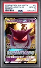 2019 POKEMON SUN & MOON TEAM UP #53 GENGAR & MIMIKYU GX PSA 10