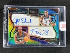 2024-25 Panini Select Anthony Edwards/Kevin Garnett Dual Auto Tie Dye Prizm /25